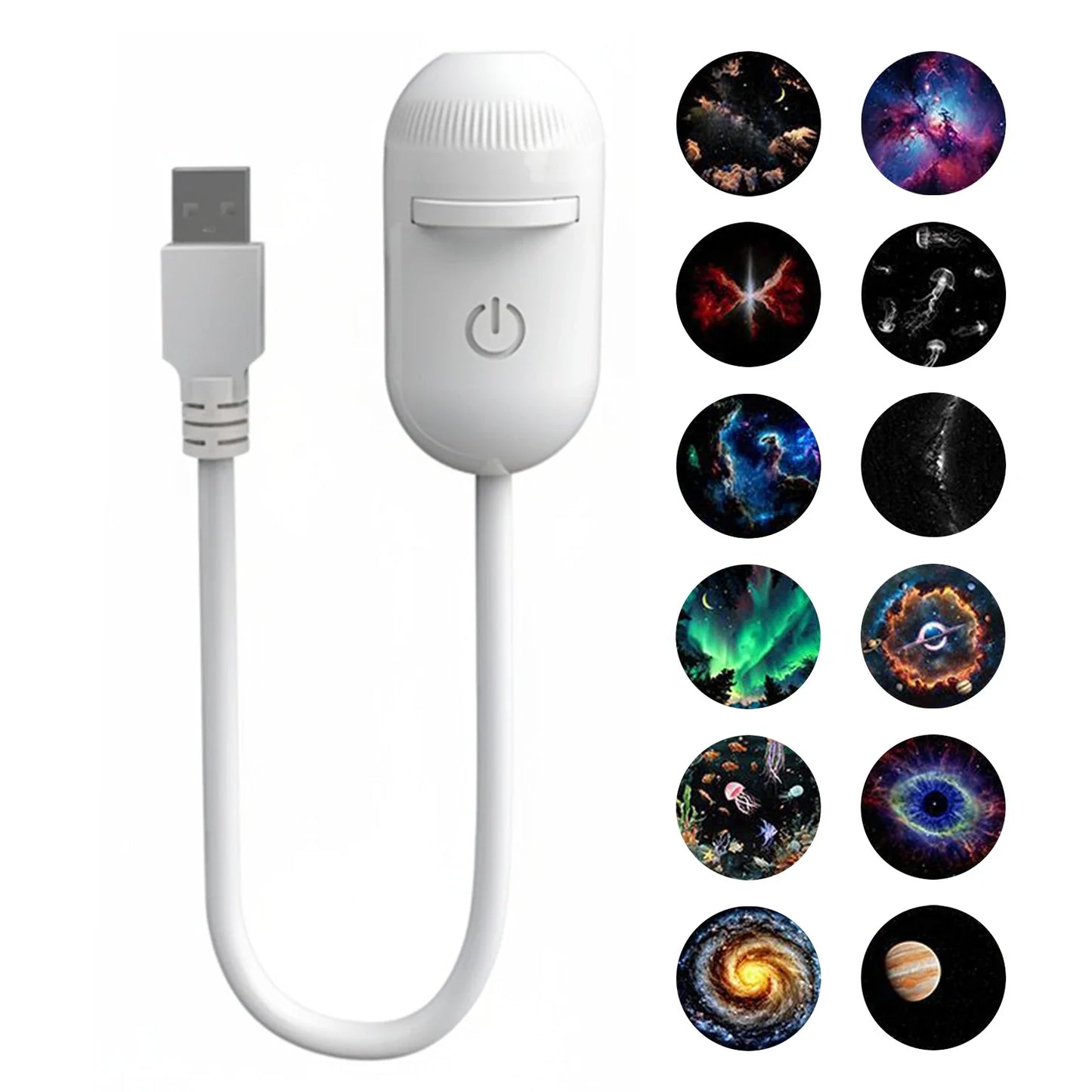 2-in-1 Galaxy Star Projector & USB Night Light