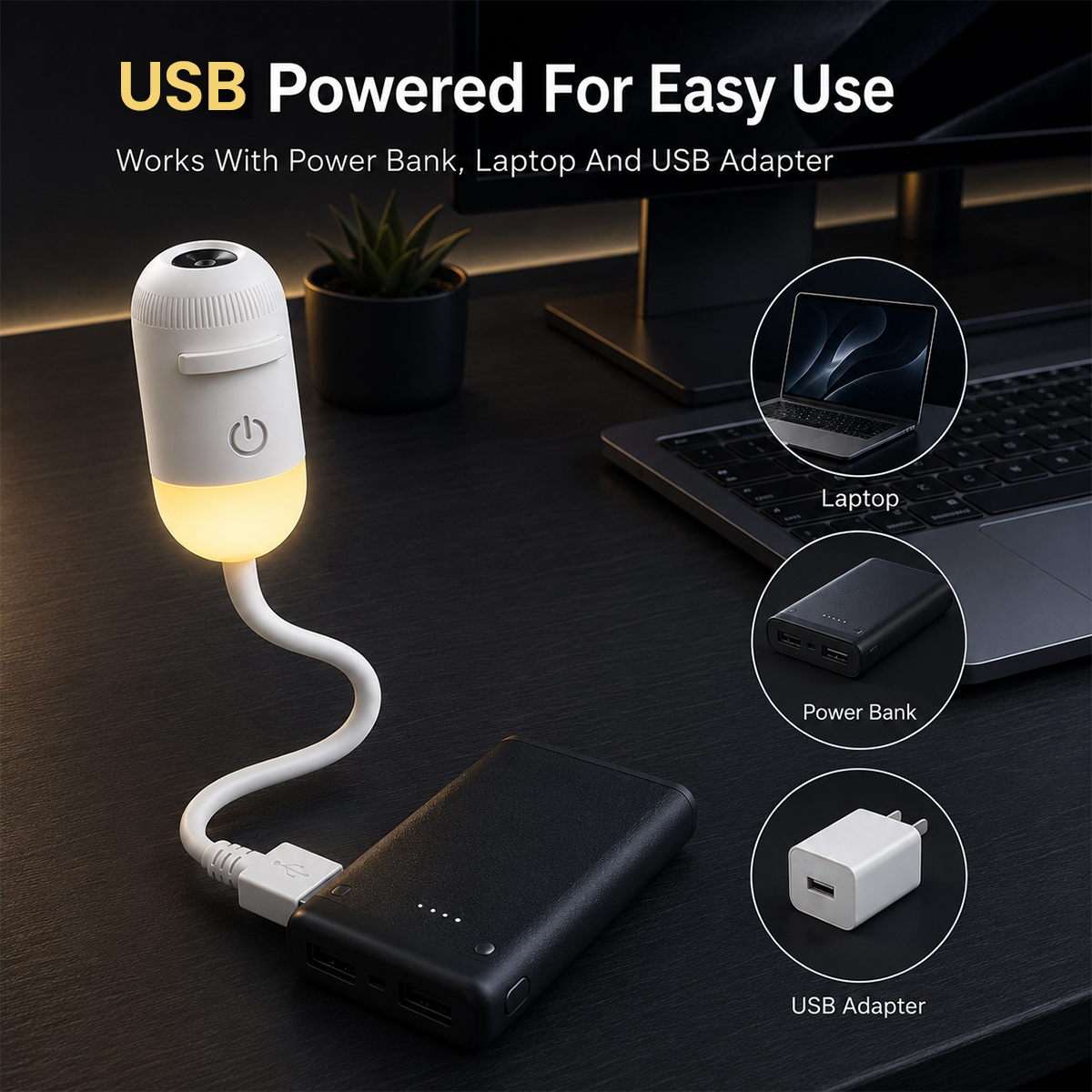2-in-1 Galaxy Star Projector & USB Night Light