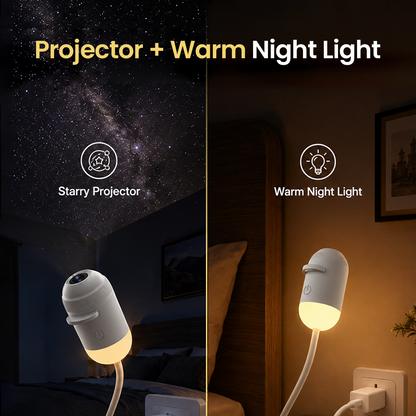2-in-1 Galaxy Star Projector & USB Night Light